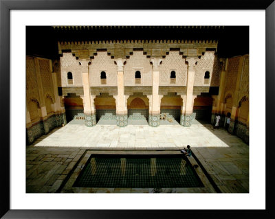 Central Courtyard From Second Floor Student's Cell At Ali Ben Youssef Medresa, Marrakesh, Morocco by Doug Mckinlay Pricing Limited Edition Print image