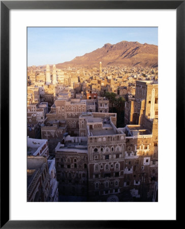 Overhead Of Rooftops And Buildings Of Town, San'a, Yemen by Bethune Carmichael Pricing Limited Edition Print image