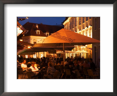 People Sitting Outside Cafes On Venturska, Old Town, Bratislava, Slovakia by Glenn Beanland Pricing Limited Edition Print image