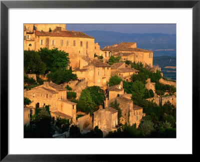 Hillside Village Houses In The Evening Light, Gordes, Provence-Alpes-Cote D'azur, France by David Tomlinson Pricing Limited Edition Print image