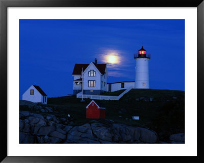 Moonrise Over The Nubble Lighthouse by Darlyne A. Murawski Pricing Limited Edition Print image
