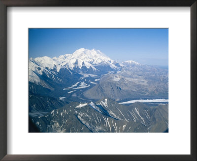 Aerial Of Mount Mckinley And The Muldrow Glacier by Rich Reid Pricing Limited Edition Print image