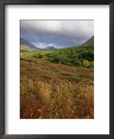 Rainbow On Flat Top Mountain Viewed From Chugach National Forest by Michael Melford Pricing Limited Edition Print image