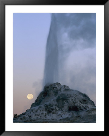 White Dome Geyser Erupts By At Twilight by Norbert Rosing Pricing Limited Edition Print image