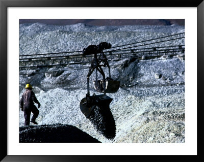 Man Working At Tailing Dump, Silgo Xx Tin Mine, Siglo Veinte, Bolivia by Eric Wheater Pricing Limited Edition Print image