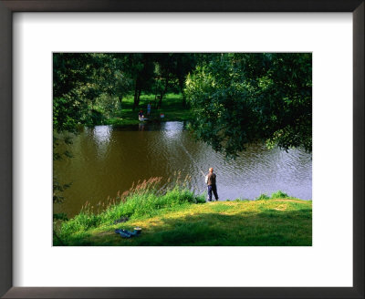 Fishing In The River Vienne, Chinon, France by Diana Mayfield Pricing Limited Edition Print image