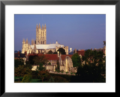 Exterior Of Canterbury Cathedral With Other City Buildings In Foreground, Canterbury, Uk by Johnson Dennis Pricing Limited Edition Print image