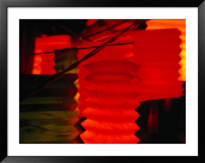 Coloured Lanterns At Chinese Lantern Festival (Yuen Sui), Victoria Park, Causeway Bay, Hong Kong by Dallas Stribley Pricing Limited Edition Print image