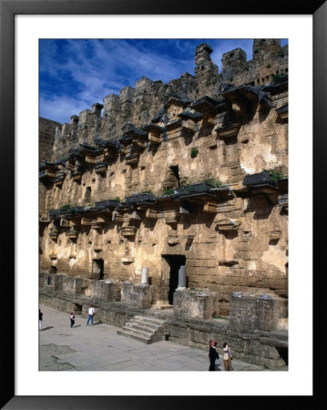Tourists At Roman Theatre Stage, Aspendos, Turkey by Simon Richmond Pricing Limited Edition Print image