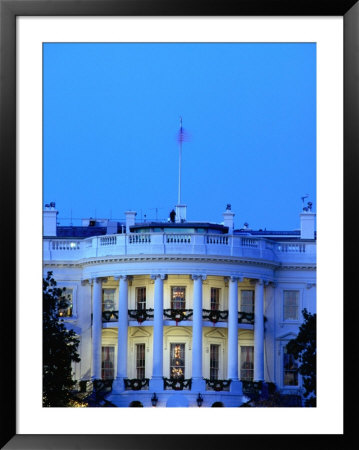 Exterior Of White House At Dusk, Washington Dc, Usa by Johnson Dennis Pricing Limited Edition Print image