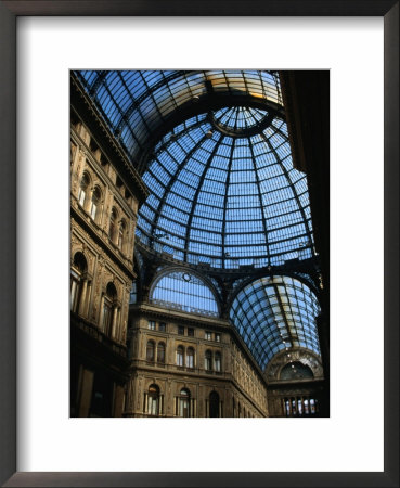 The Iron And Glass Dome Of Galleria Umberto I, Naples, Campania, Italy by Jonathan Smith Pricing Limited Edition Print image