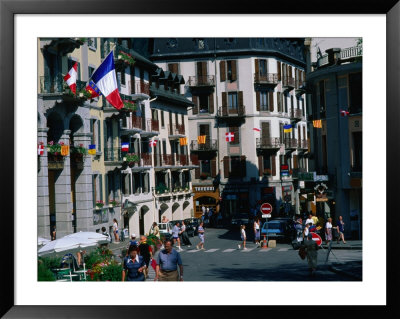 Street With Pedestrians, Chamonix, France by Chris Mellor Pricing Limited Edition Print image