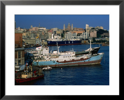 Ships In Port, Genova, Liguria, Italy by Dallas Stribley Pricing Limited Edition Print image