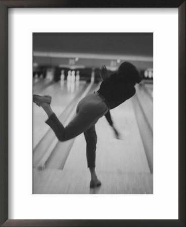 Bowler Phyllis Mercer Gracefully Flinging Ball Down Lane by Stan Wayman Pricing Limited Edition Print image