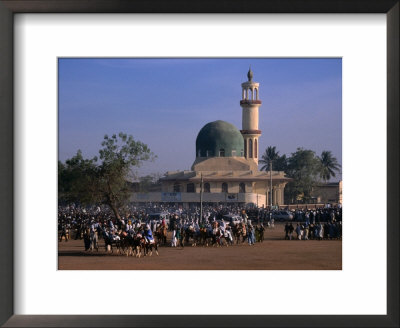 Crowds Gather In Front Of Kano Mosque During Celebrations For Durbar Festival, Kano, Nigeria by Jane Sweeney Pricing Limited Edition Print image