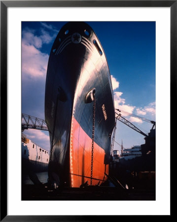 Prow Of Texaco Oil Tanker Oklahoma At Sun Shipbuilding And Dry Dock Co. Shipyards by Dmitri Kessel Pricing Limited Edition Print image