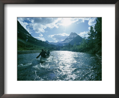 Canoeists On Swiftcurrent Creek by David Boyer Pricing Limited Edition Print image
