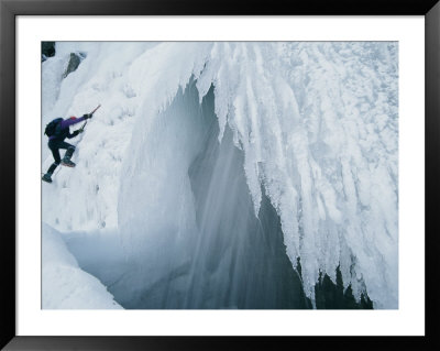 A Man Climbs Outside A Snow Cave by Dugald Bremner Pricing Limited Edition Print image