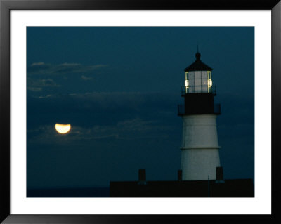 A Full Solstice Moon Over The Portland Head Light by Heather Perry Pricing Limited Edition Print image