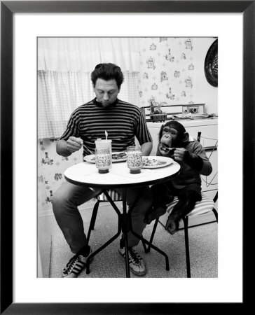 James Davis And His Pet Chimpanzee by Ralph Crane Pricing Limited Edition Print image