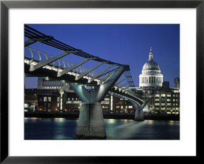 Millennium Bridge And St. Paul's, London, England by Alan Copson Pricing Limited Edition Print image