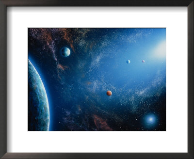 Space Illustration Titled Orbitas Lumenque by Ron Russell Pricing Limited Edition Print image
