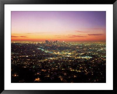 Sunrise Over Los Angeles Cityscape, Ca by Jim Corwin Pricing Limited Edition Print image