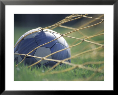 Soccer Ball In Net by Fogstock Llc Pricing Limited Edition Print image