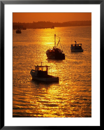 Boats At Sunset, Jonesport, Me by Kindra Clineff Pricing Limited Edition Print image