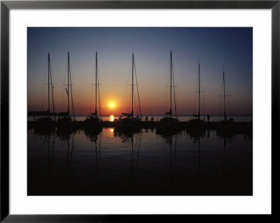 Boat Masts And Sunset, Wi by Ken Wardius Pricing Limited Edition Print image
