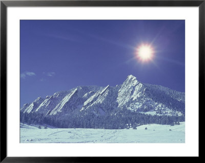 The Flatirons Near Boulder, Co, Winter by Chris Rogers Pricing Limited Edition Print image