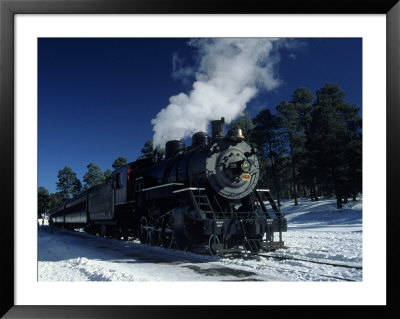 The Grand Canyon Train With Snow On Ground by Lynn Eodice Pricing Limited Edition Print image
