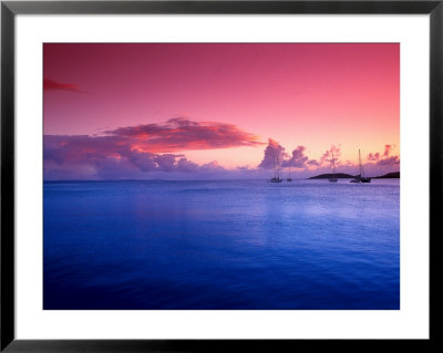 Boats On The Bay At Sunset, Culebra, Puerto Rico by Dan Gair Pricing Limited Edition Print image