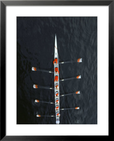 Aerial Of Rowing Crew In Motion by Stuart Westmoreland Pricing Limited Edition Print image