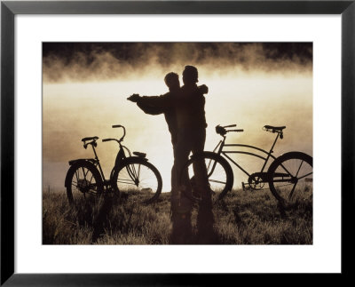 Mature Couple Dancing Near Bicycles, Co by Bob Winsett Pricing Limited Edition Print image