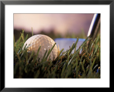Golf Ball In Ruff With Iron In Background by Eric Kamp Pricing Limited Edition Print image