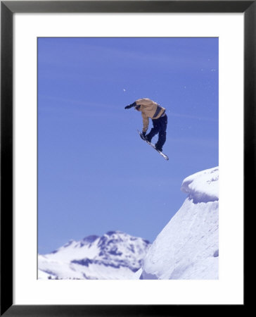 Snowboarder In Midair, Co by Kurt Olesek Pricing Limited Edition Print image
