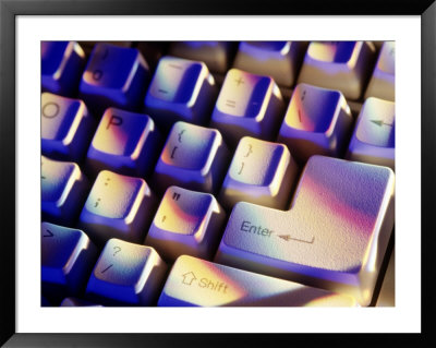 Computer Keyboard With Enter Highlighted by Matthew Borkoski Pricing Limited Edition Print image