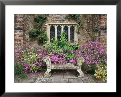 Bench, Stone Seat & Phlox On Patio, Window by Christopher Fairweather Pricing Limited Edition Print image