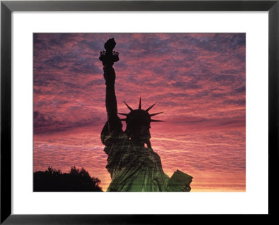 Statue Of Liberty At Sunset, Nyc by Whitney & Irma Sevin Pricing Limited Edition Print image