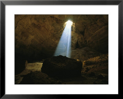 Sunlight Streams Through The First Drop Into Majlis Al Jinn by Stephen Alvarez Pricing Limited Edition Print image