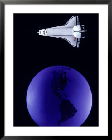 Space Shuttle Over Earth by Fogstock Llc Pricing Limited Edition Print image