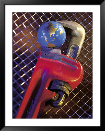 Wrench Holding Globe by Eric Kamp Pricing Limited Edition Print image