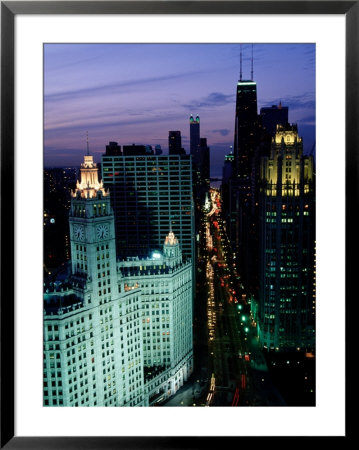 Aerial View Of Michigan Ave, Chicago, Il by Peter Schulz Pricing Limited Edition Print image