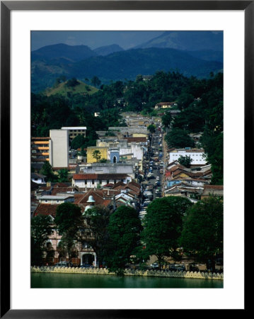 River And City Street In Distance, Kandy, Sri Lanka by Dallas Stribley Pricing Limited Edition Print image