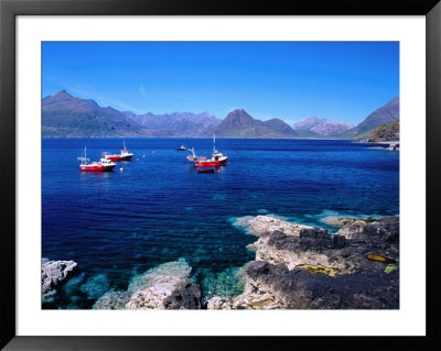 Fishing Boats With The Black Cuillin Behind, Elgol, Isle Of Skye, Scotland by Gareth Mccormack Pricing Limited Edition Print image