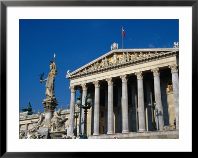 Parliament Building And Athena Fountain In Foreground., Vienna, Austria by Diana Mayfield Pricing Limited Edition Print image
