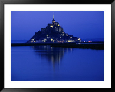 Mont Saint Michel At Night, Mont St. Michel, Basse-Normandy, France by Mark Daffey Pricing Limited Edition Print image