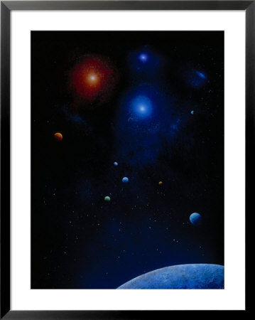 Illustration Of Planets And Stars by Ron Russell Pricing Limited Edition Print image