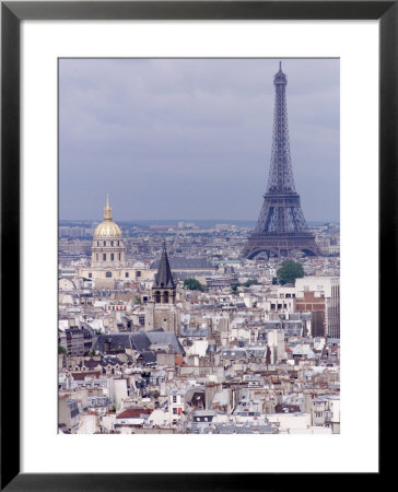 Aerial View Of Paris And Eiffel Tower by Keith Levit Pricing Limited Edition Print image